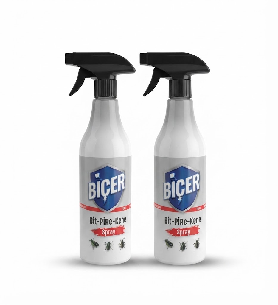 Biçer Sprey 500 ML Bit, Pire ve Kene Mücadelesinde  2'li Ekonomik Paket(Ahırlarında, Kümeslerde ,Köpek Barınakla Kullanılır.)